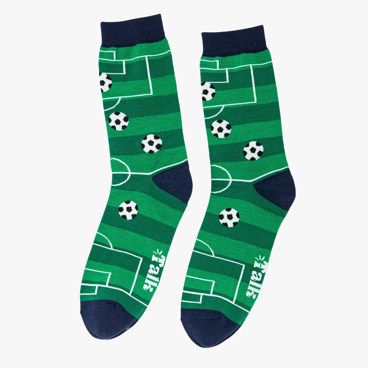 Football Pitch Bamboo Socks in Green