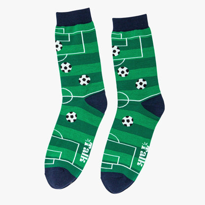 Football Pitch Bamboo Socks in Green