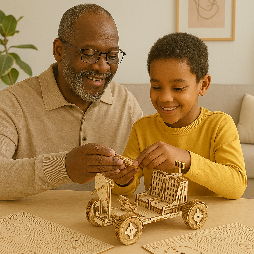 DIY Model wooden kit Lunar car