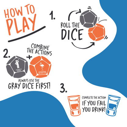 Diced - Giant Dice Adult Drinking Games - Adult Party Games