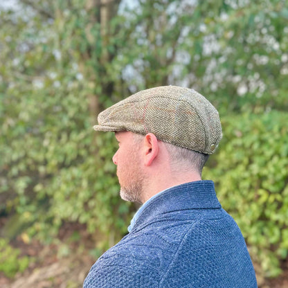 Harris Tweed Flat Cap (One Size Fits All) Country Green