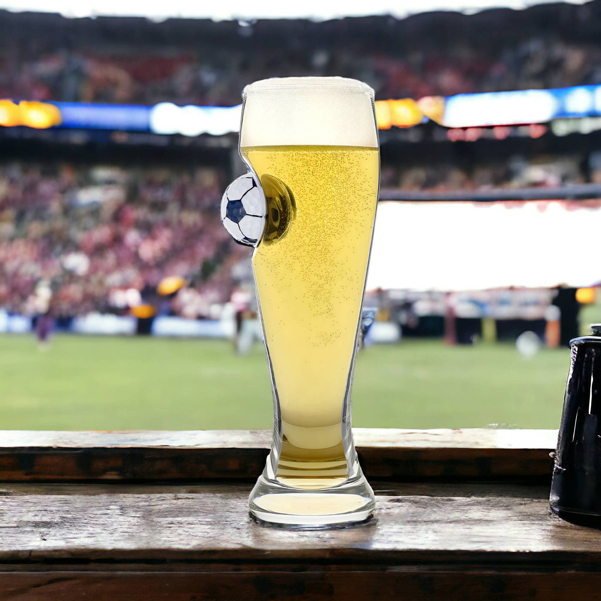 Sports Fan On the Ball Football Glass
