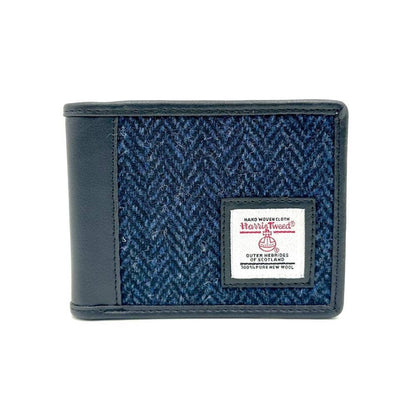 Harris Tweed Bifold Wallet Blue