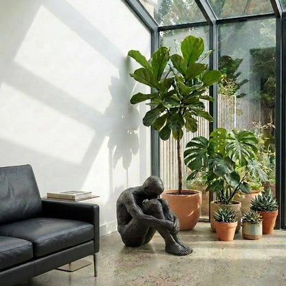 Large Sitting Man Bronze