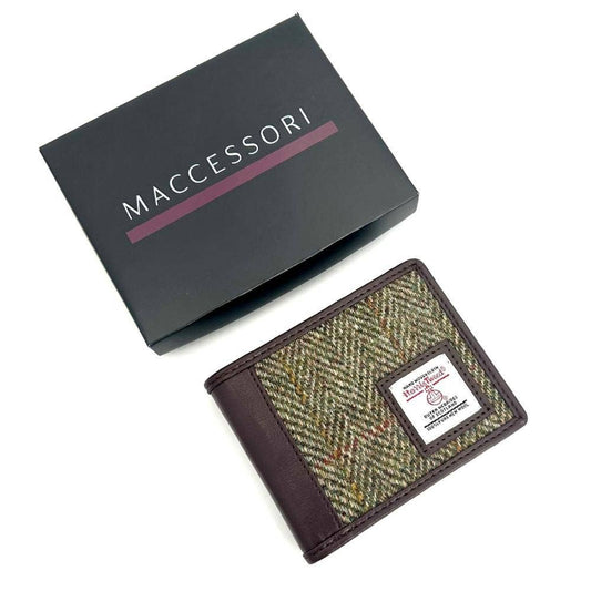 Harris Tweed Bifold Wallet Country Green