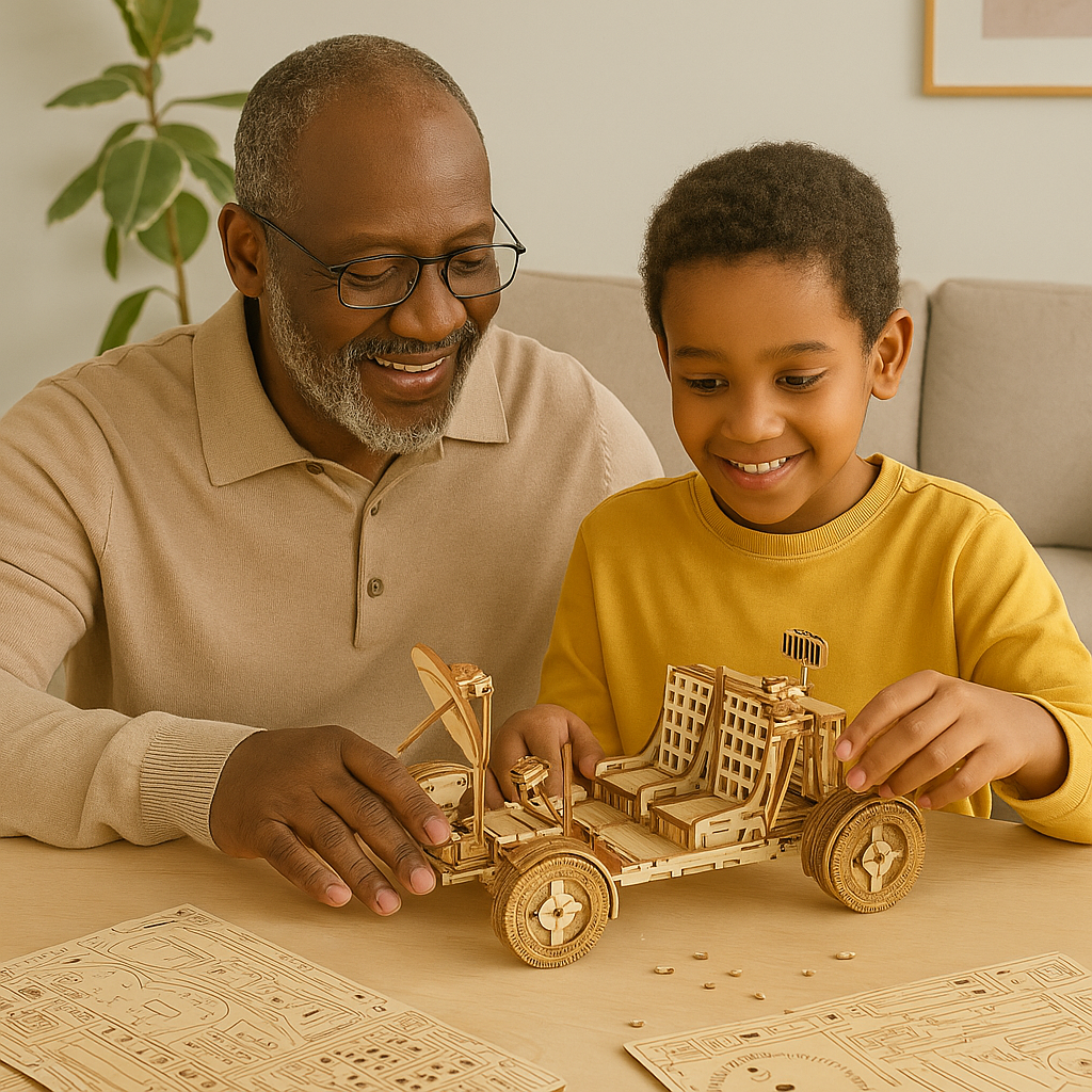 DIY Model wooden kit Lunar car