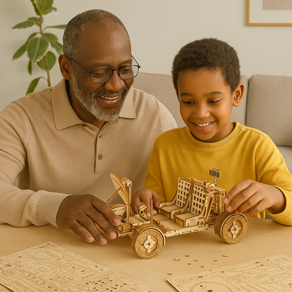 DIY Model wooden kit Lunar car