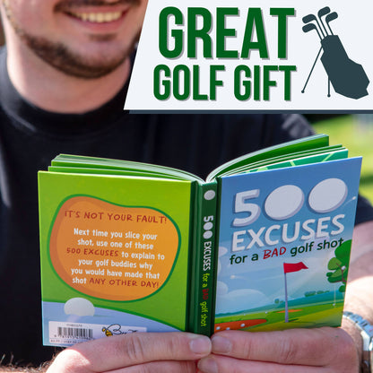 500 Excuses For a Bad Golf Shot Joke Gift Book - Men's Gifts